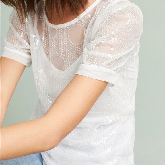 Anthropologie Tops - 💥HP💥 Anthro Eva Franco sequin mesh blouse, small
